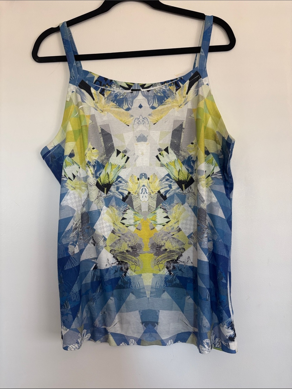 Women’s Printed Tank Top in Blue & Yellow M/L